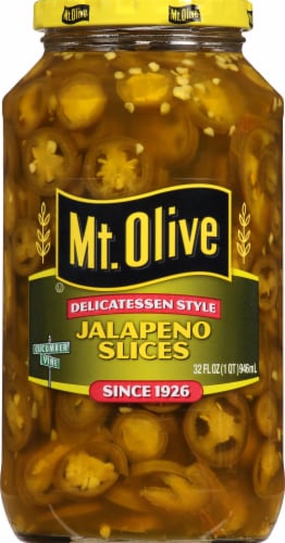 Mt Olive Delicatessen Style Jalapeno Slices Perspective: front