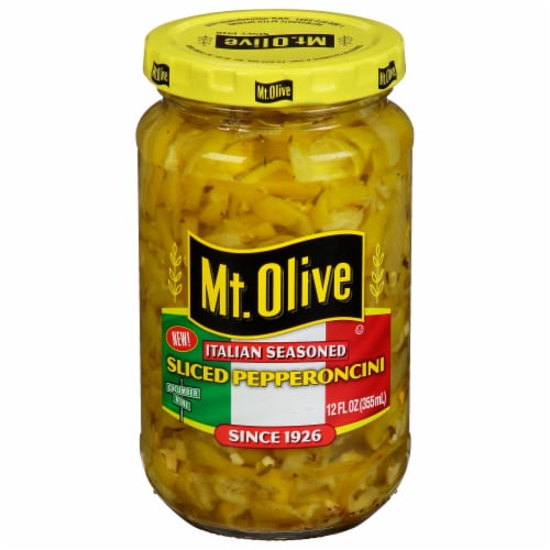 Mt. Olive Italian Seasoned Sliced Pepperoncini Perspective: front