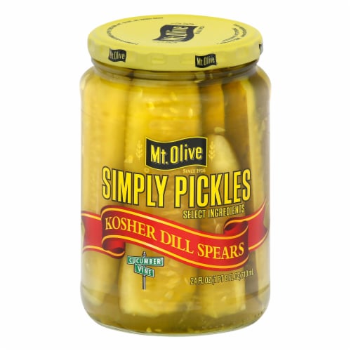 Mt. Olive Simply Kosher Dill Pickle Spears Perspective: front