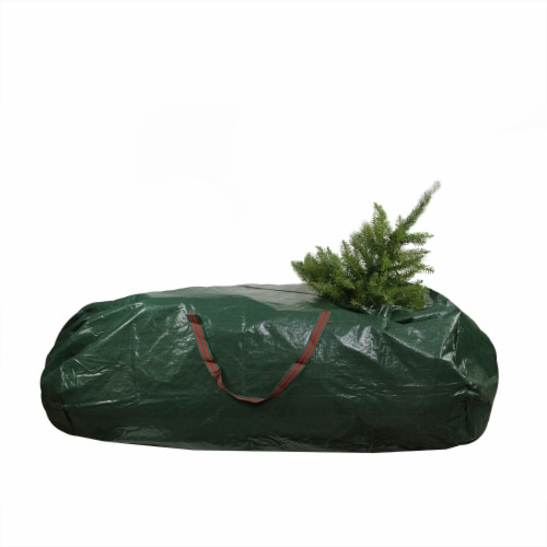 Northlight 56 Green and Red Artificial Christmas Tree Storage Bag Perspective: front
