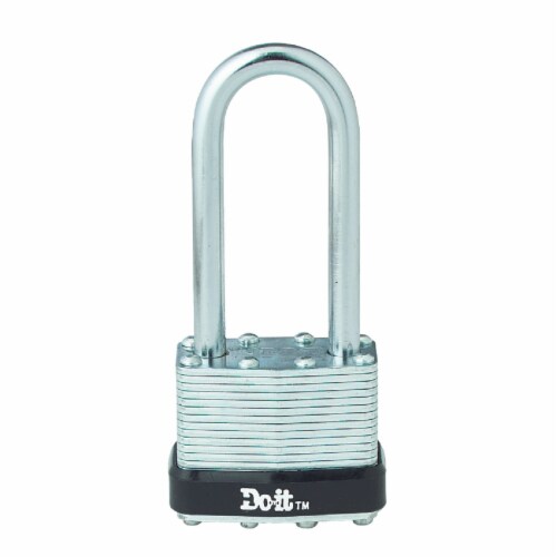 Do it Laminated Steel 1-1/2  Pin Tumbler Padlock 1803DLJDIB Perspective: front