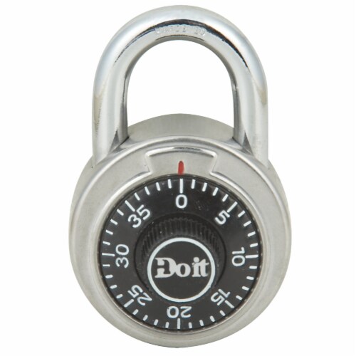 Do it 2 In. Stainless Steel Black Combination Lock Padlock 1850DDIB Perspective: front