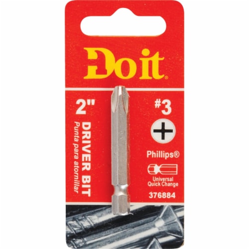 Do it #3 Phillips 2 In. Power Screwdriver Bit 305111DB Perspective: front
