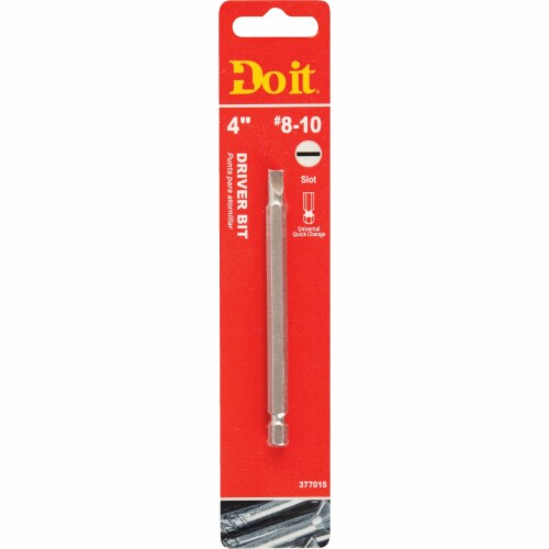 Do it #8-10 Slotted 4 In. Power Screwdriver Bit 375911DB Perspective: front
