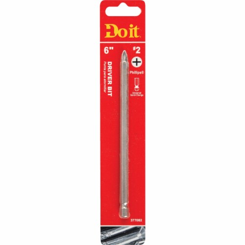 Do it #2 Phillips 6 In. Power Screwdriver Bit 376131DB Perspective: front