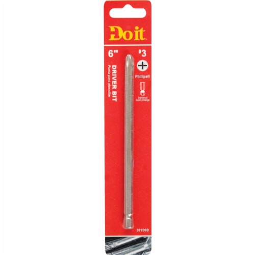 Do it #3 Phillips 6 In. Power Screwdriver Bit 376211DB Perspective: front
