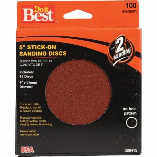 Do it Best 5 In. 100 Grit StickOn Sanding Disc (15Pack) 380415GA, 1 Smith’s Food and Drug