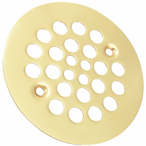 Do it 4-1/4 In. Polished Brass Shower Drain Strainer 454796 Perspective: front