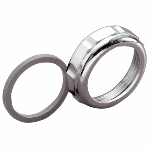 Do it 1-1/2 In. x 1-1/4 In. Chrome Zinc Slip Joint Nut and Washer 479306 Perspective: front