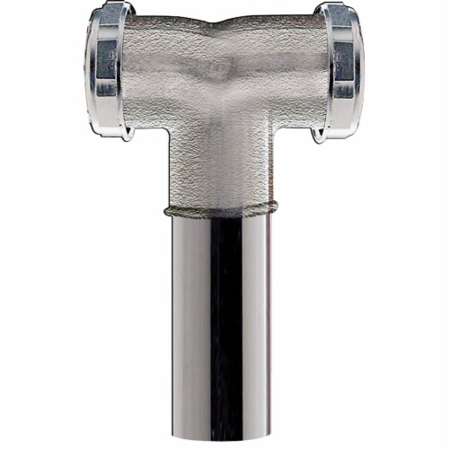 Do it 1-1/2 In. Chrome Plated Center Outlet Tee and Tailpiece 495425 Perspective: front