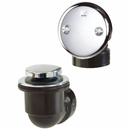 Do it Schedule 40 ABS Bathtub Drain Stopper with Polished Chrome Foot Lok Stop Perspective: front