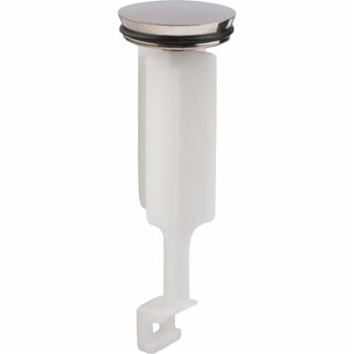 Do it 4.09 In. x 1.23 In. Brushed NickePop-Up Drain Stopper DIB820-80BN Perspective: front