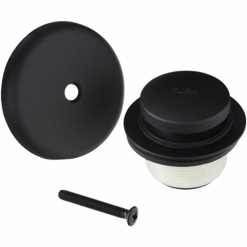 Do it Best Matte Black Tip Toe Bath Drain Trim Kit 438798 Perspective: front