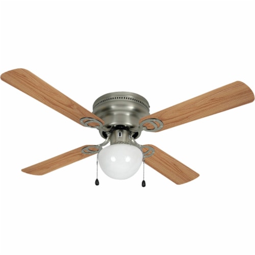 Home Impressions Neptune 42 In. Brushed Nickel Ceiling Fan with Light Kit Perspective: front