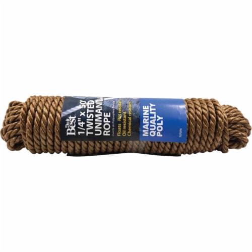 Do it Best 1/4 In. x 50 Ft. Natural Twisted Unmanila Polypropylene