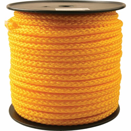 Do it Best 1/2 In. x 250 Ft. Yellow Braided Polypropylene Rope 707275 Perspective: front