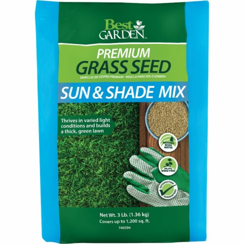 Best Garden 3 Lb. 750 Sq. Ft. Coverage Sun & Shade Grass Seed 71100, 1 Smith’s Food and Drug