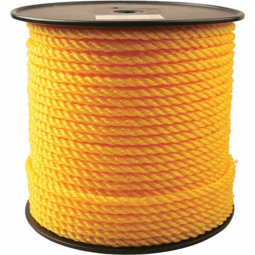 Do it Best 3/8 In. x 350 Ft. Yellow Twisted Polypropylene Rope 700192 Perspective: front