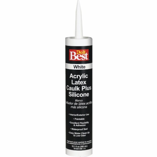 Do it Best 10.1 Oz. White Siliconized Acrylic Latex Caulk 78055 Pack of