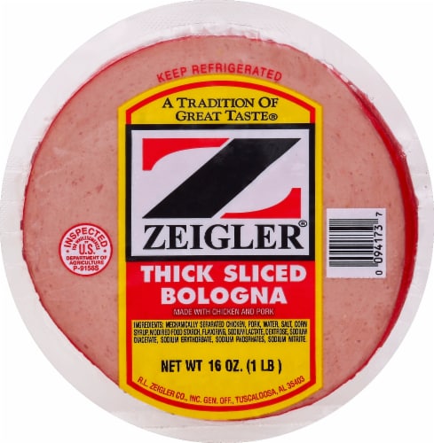 Zeigler's® Thick Sliced Bologna Perspective: front