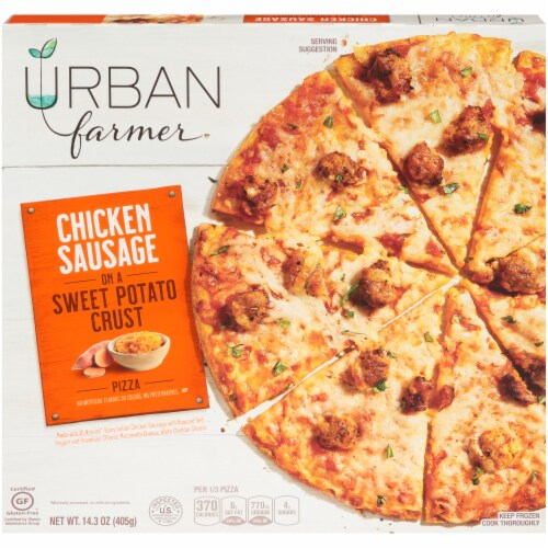 URBAN farmer Sweet Potato Crust Chicken Sausage Frozen Pizza Perspective: front