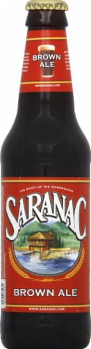 Saranac® Seasonal Brown Ale Perspective: front