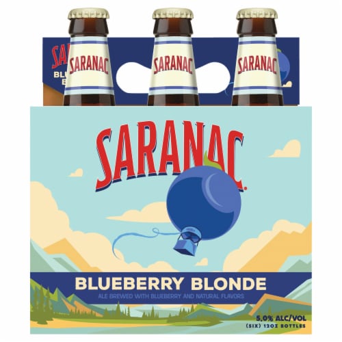 Saranac® Blueberry Blonde Ale Perspective: front