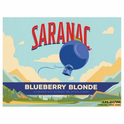 Saranac® Blueberry Blonde Ale Perspective: front