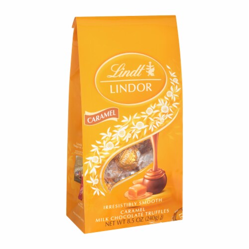 Lindt Milk Chocolate Caramel Truffles (2 Pack) Perspective: front