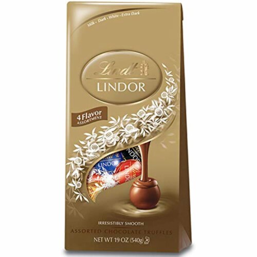 Lindt Lindor Milk Chocolate Assorted Truffles, 19 oz Perspective: front