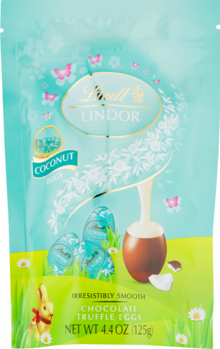 Lindt LINDOR Chocolate Truffle Eggs - Coconut Eggs Perspective: front