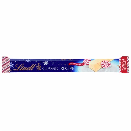 Lindt CLASSIC RECIPE Holiday White Chocolate Peppermint Candy Stick Perspective: front