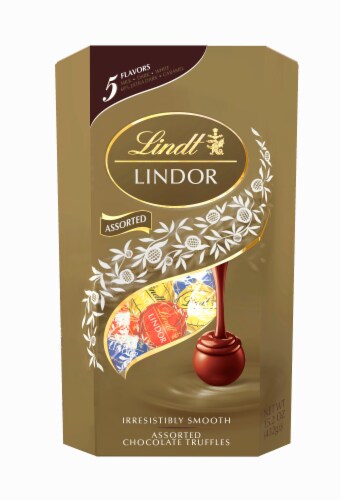Lindt LINDOR Assorted Chocolate Truffles Perspective: front