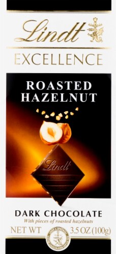 Lindt Excellence Roasted Hazelnut Dark Chocolate Perspective: front