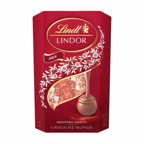 Lindt LINDOR Milk Chocolate Truffles Perspective: front