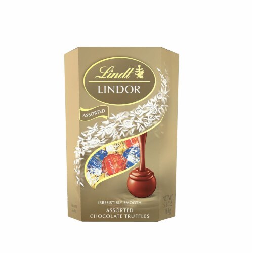 Lindt LINDOR Assorted Chocolate Truffles Perspective: front
