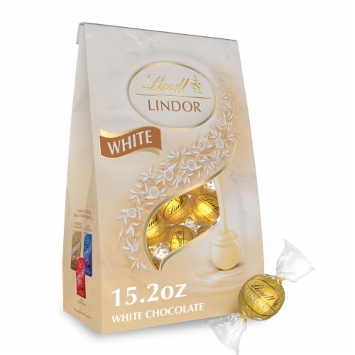 Lindt Lindor White Chocolate Candy Truffles, 1 bag / 15.2 oz - Fry's Food  Stores