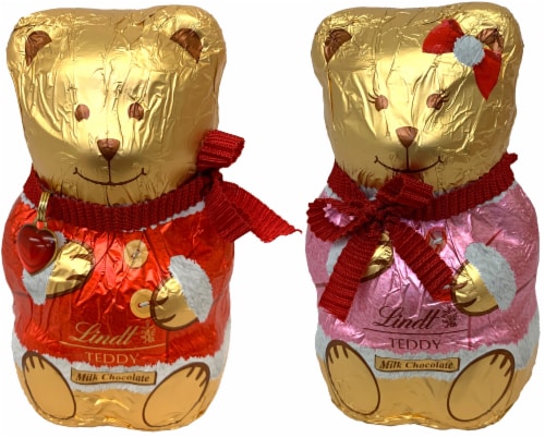 Lindt Holiday Milk Chocolate Assorted Teddy Bear with Sweater Candy, 3. ...