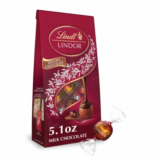 Lindt LINDOR Double Chocolate Milk Chocolate Candy Truffles