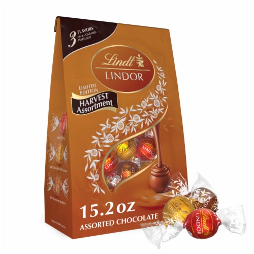 Lindt Lindor Limited Edition Harvest Edition Milk Chocolate Truffles Perspective: front