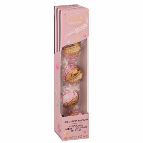 Lindt LINDOR Easter Neapolitan White Chocolate Candy Truffles Favor Gift Box Perspective: front