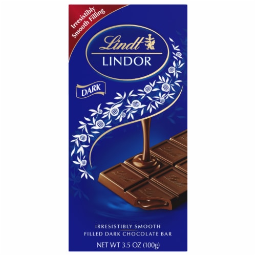 Lindt LINDOR Dark Chocolate Candy Truffle Bar Perspective: front