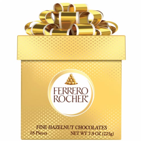 Ferrero Rocher Premium Gourmet Milk Chocolate Hazelnut Individually Wrapped Chocolates For Gifting Perspective: front