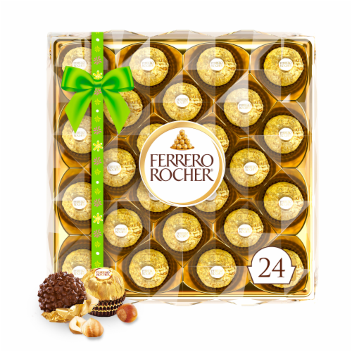 Ferrero Rocher Fine Hazelnut Milk Chocolate Gift Box, Easter Chocolates, 10.6 oz Perspective: front