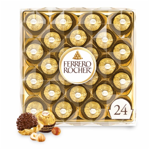 Ferrero Rocher Premium Gourmet Milk Chocolate Hazelnut Individually Wrapped Candy