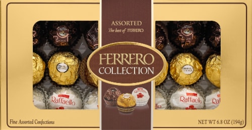 Ferrero Collection Premium Gourmet Assorted Hazelnut Milk Chocolate Dark  Chocolate and Coconut Candy, 6.8 oz - Fry's Food Stores