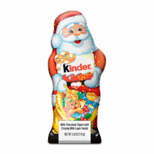 Kinder Chocolate Hollow Santa Figure Individually Wrapped, 3.8 oz