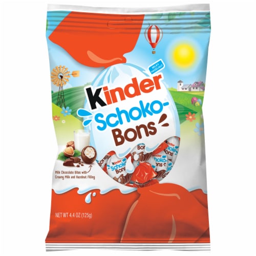 Kinder Schoko-Bons Milky Hazelnut Chocolate Easter Candy Bag Perspective: front