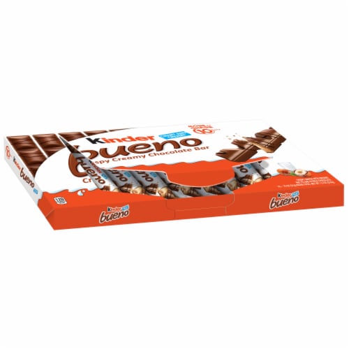Kinder Bueno Crispy Creamy Chocolate Candy Carton Case Perspective: front