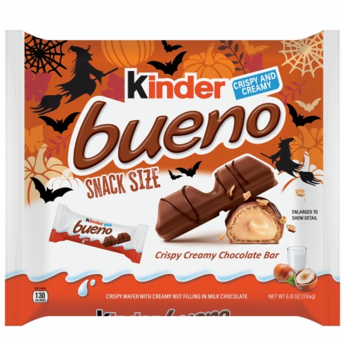 Kinder Bueno Crisp Creamy Chocolate Bars Snack Size Bag Perspective: front